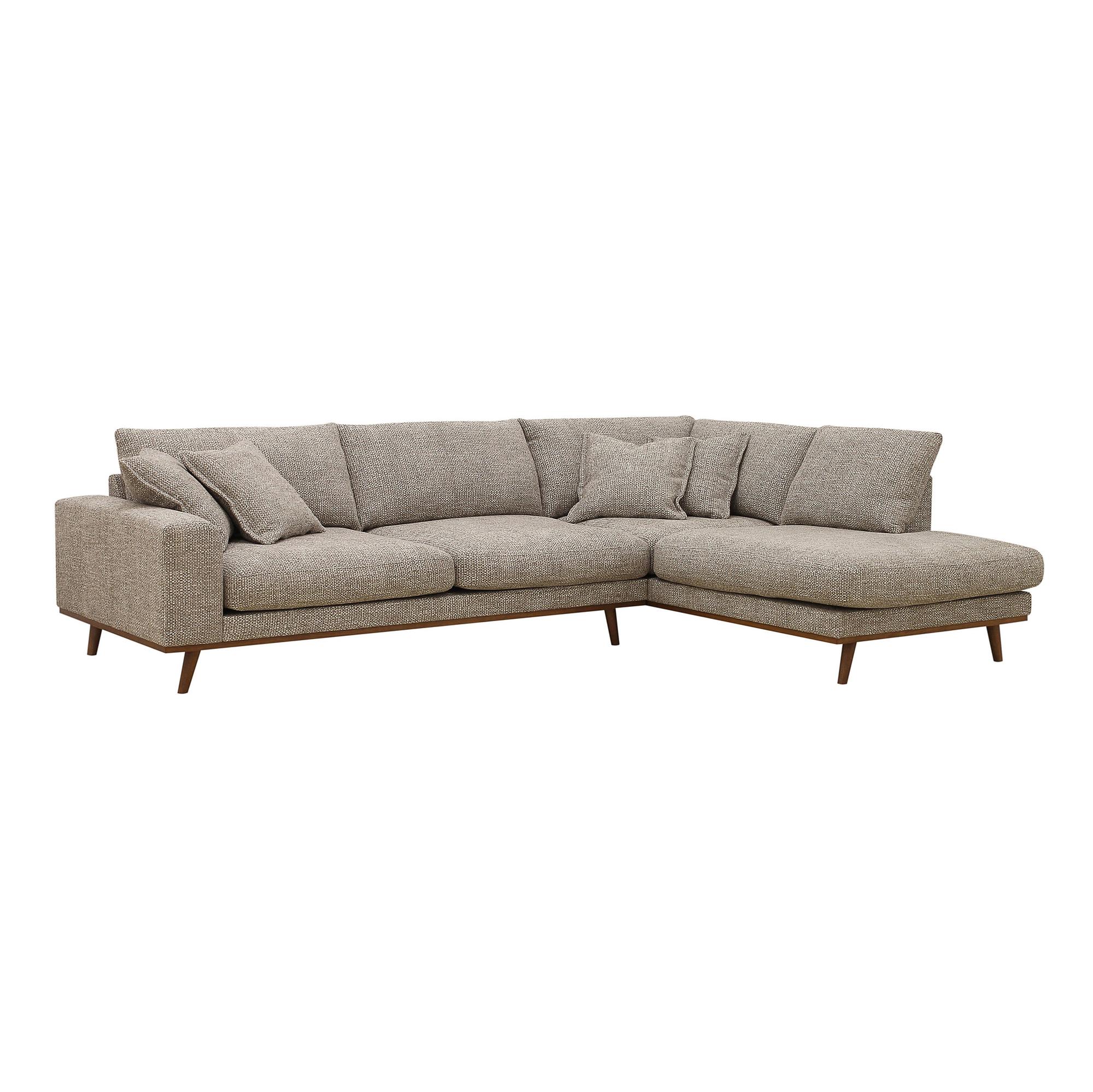Corner Sofa Harper 3-Seater Right Light Brown 5