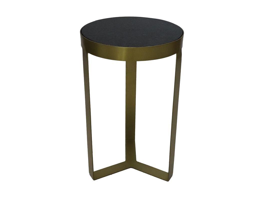 Runder Beistelltisch Marmor Metall ø30cm 1