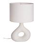 Table lamp LOOP ceramic textile beige 4
