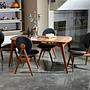Touch Dining table set 5-piece. Linen Anthracite 1