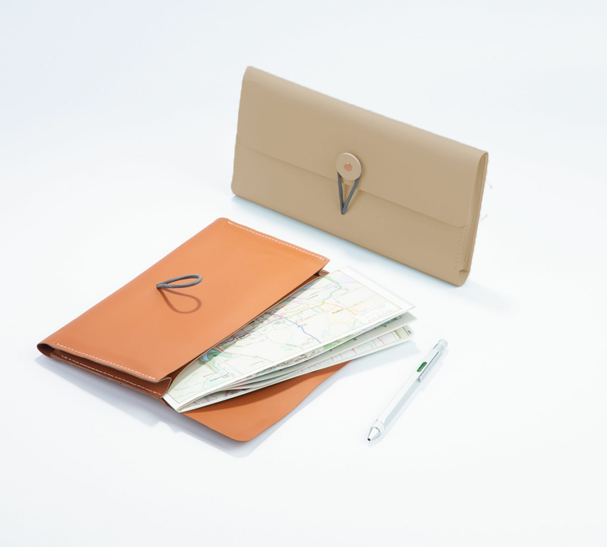 Dokumentenmappe 100% Recyceltes Leder Ingwer 1