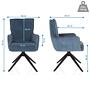 TARUGO Drehstuhl Stoff Blau 4