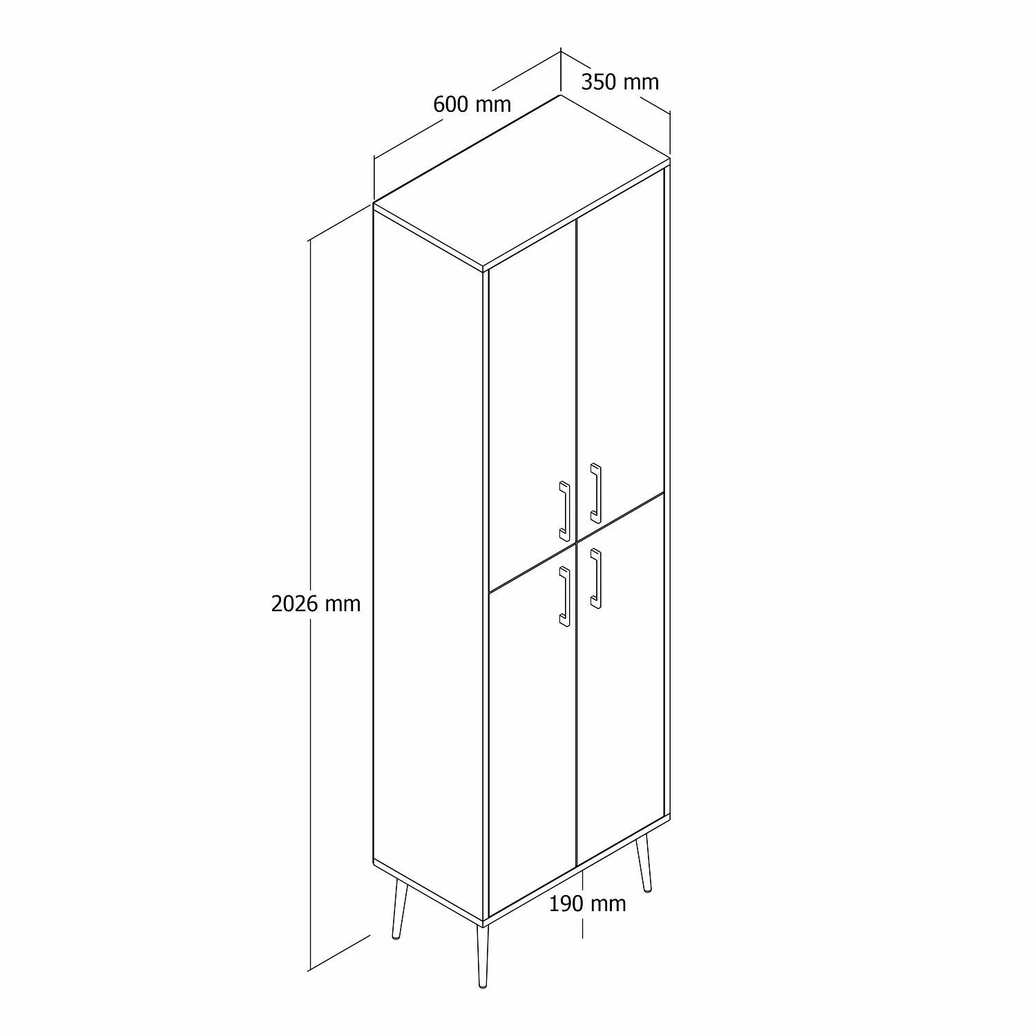 Benta Schrank Weiß mit goldenen Details 5