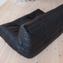 Togo Sofa 2-Sitzer Madras-Leder Schwarz 3