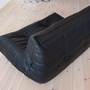 Togo Sofa 2-seater Madras leather Black 3