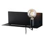 1-Flame Wall Lamp Devara Aluminum Black 1
