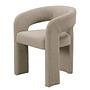 Armlehnenstuhl VALNES Bouclé Stoff Panju Taupe 0