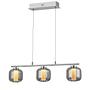 Rafa III LED-Pendelleuchte Acrylglas Edelstahl 3-flammig 1