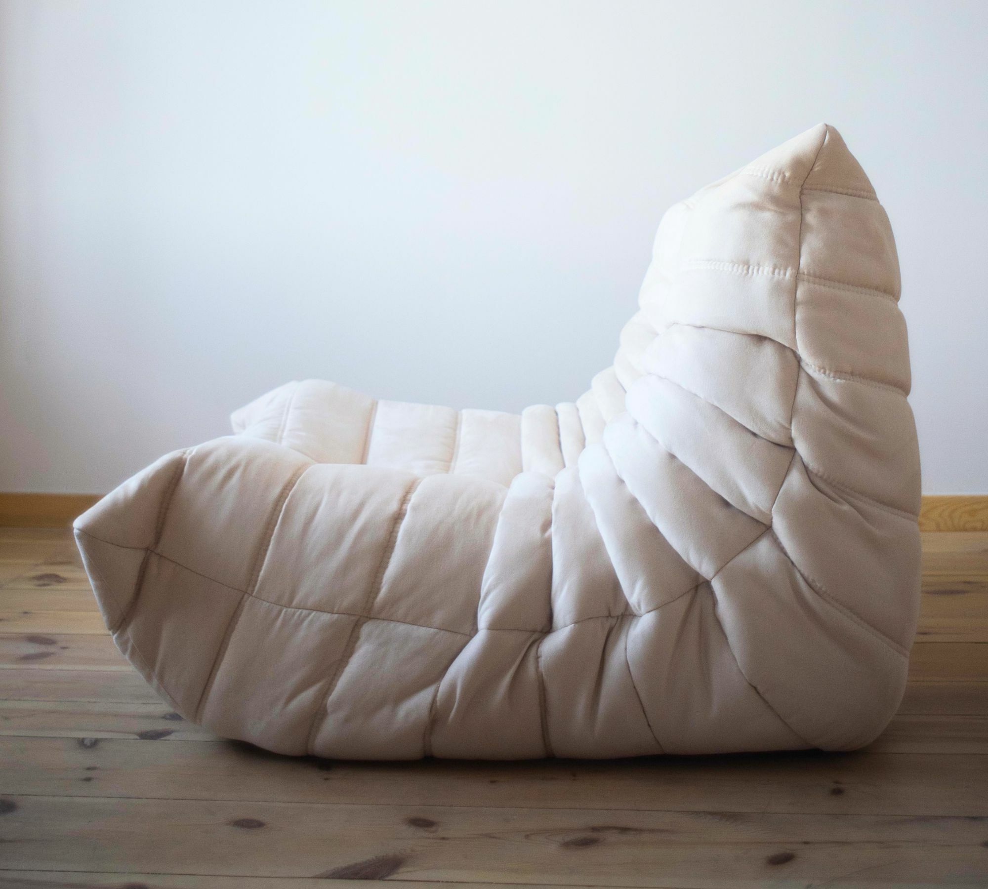 Togo armchair faux leather light beige 2