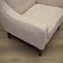 Stuhl Textil Holz Creme 1970er Jahre 11