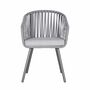 2x Gartenstuhl Textil Metall Grau 1
