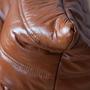 Togo Sofa 3-Sitzer Hochglanzleder Whiskybraun 5