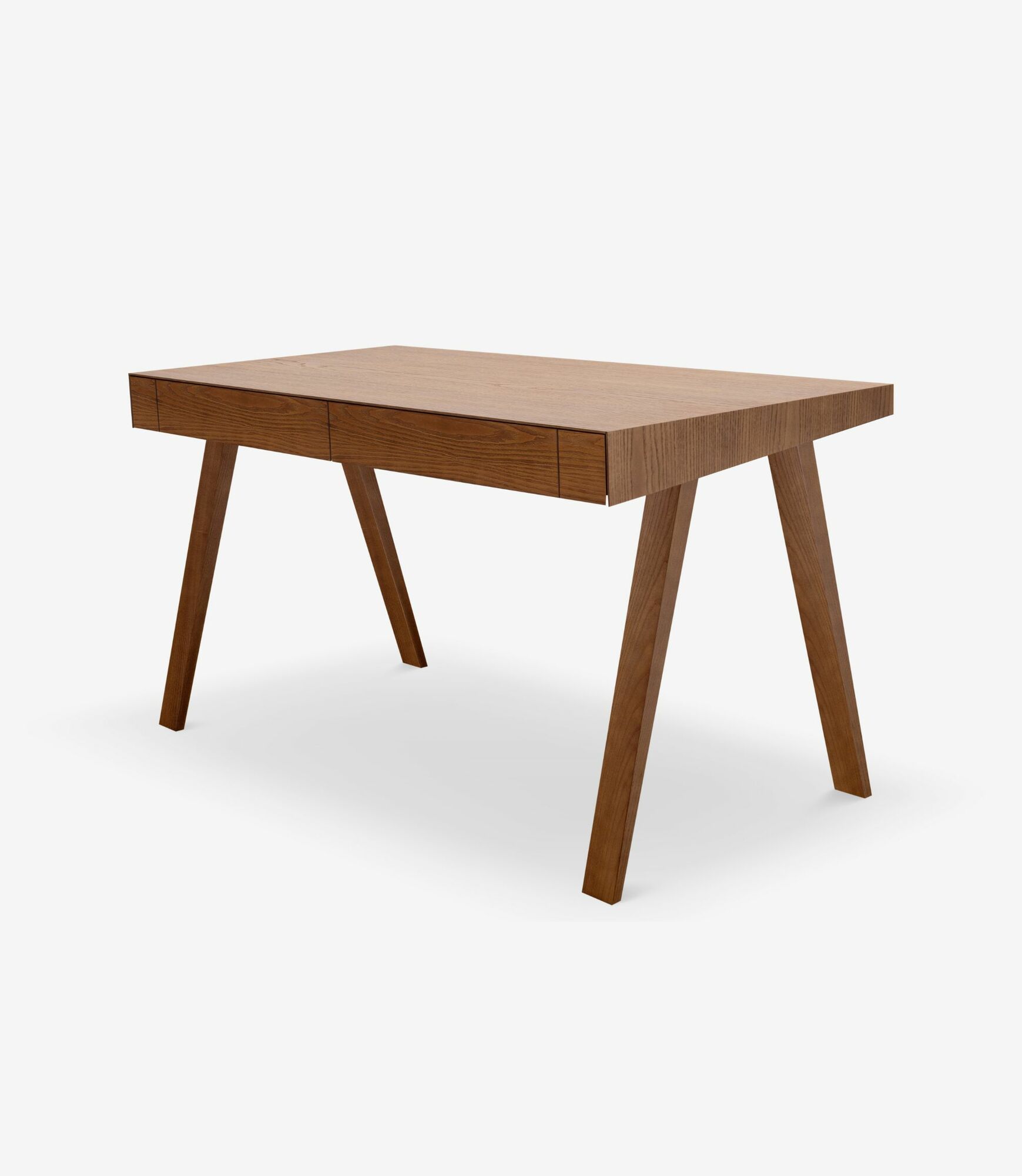 Schreibtisch 4.9 Eschenholz lackiert Braun 1
