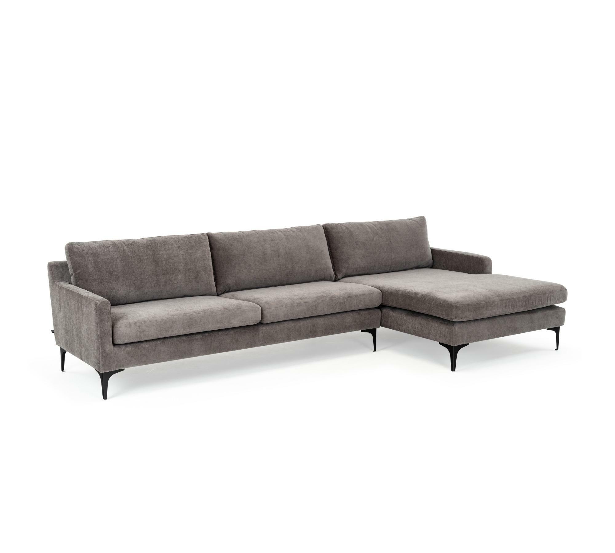 Astha Ecksofa Récamiere Rechts Danny Steel Grey 1