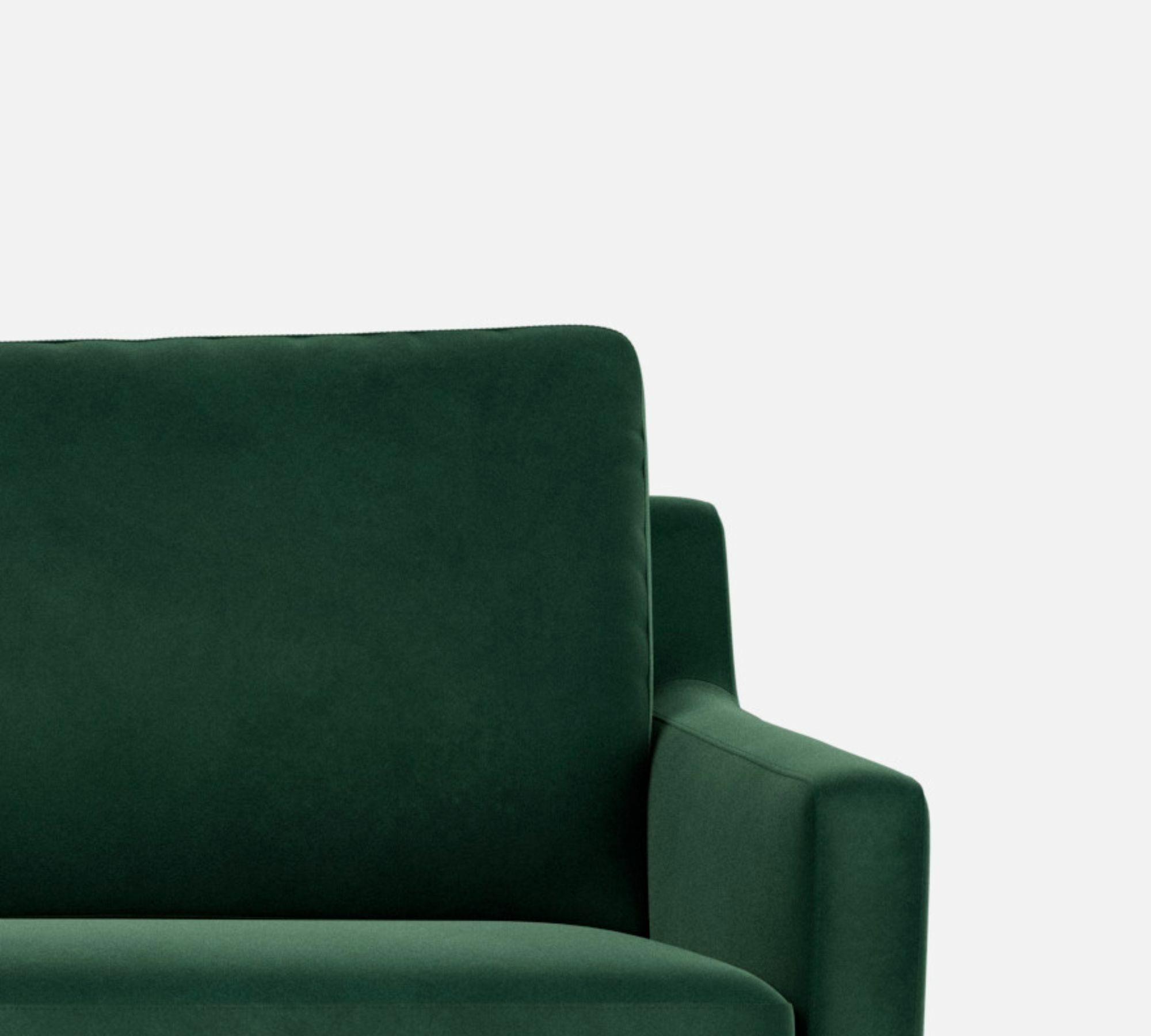 Astha 3-Sitzer Sofa Récamiere Links Velours Lux Dark Green 2