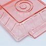 Vintage Tablett Pressglas Rosa 1930er Jahre 6