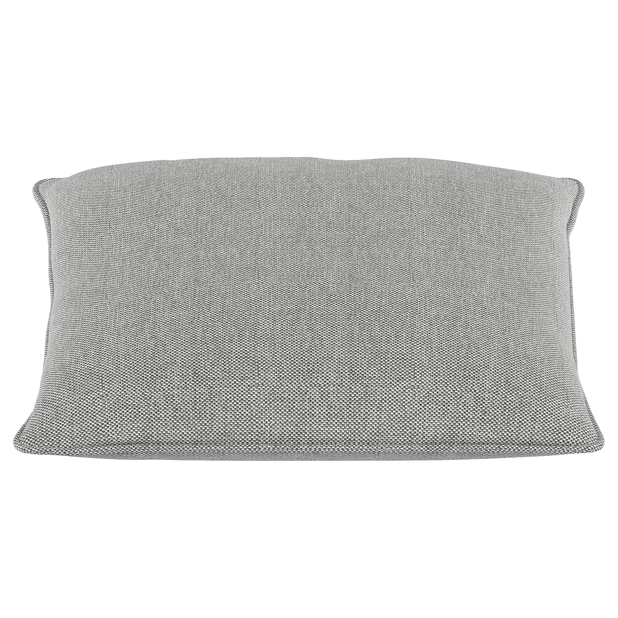 2x Hudson Lounge Cushion Set Woven Fabric Saia Light Grey 75x75x17cm 2