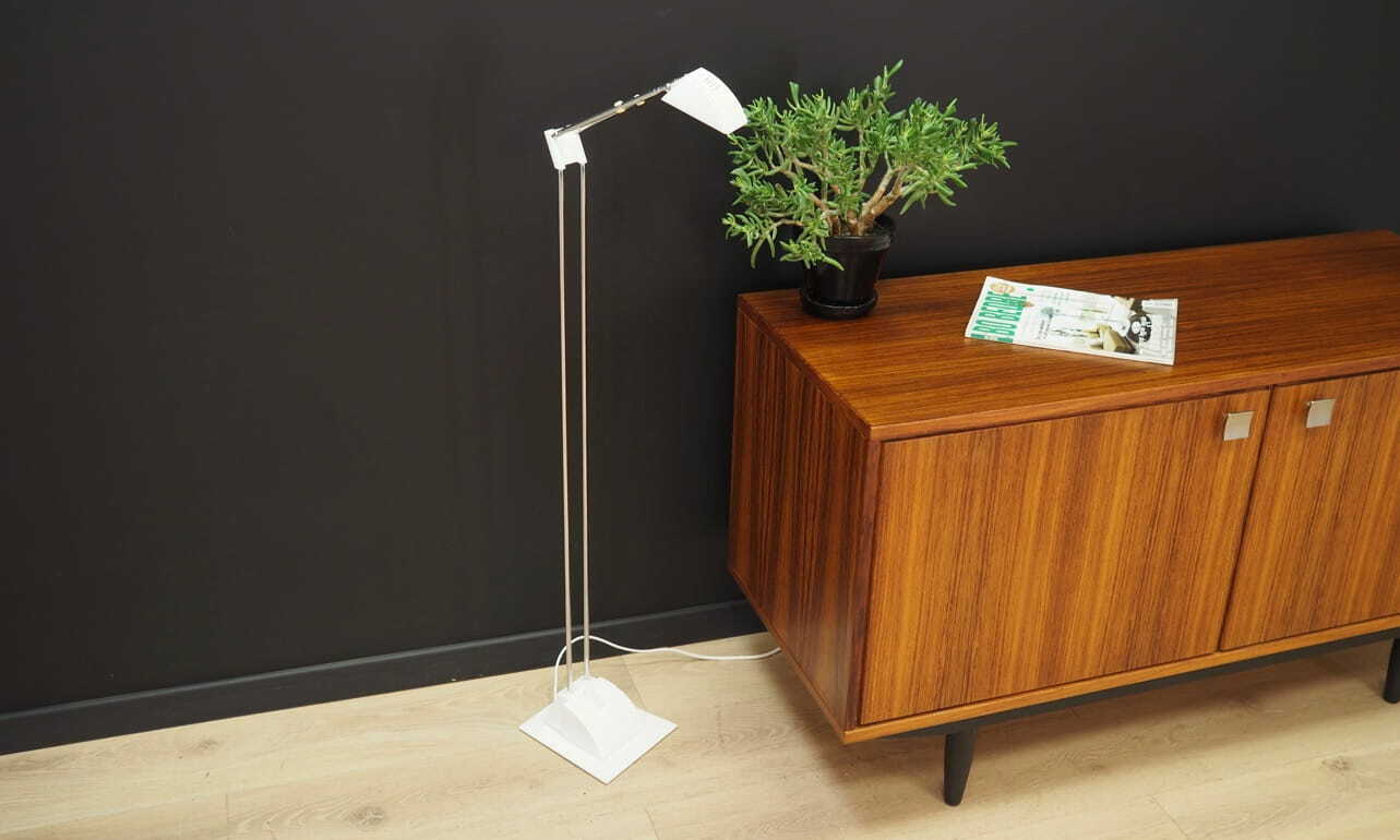 Vintage floor lamp Metal Plastic White 1970s 4