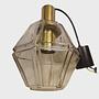 Vintage P167 4287 Pendelleuchte Messing Glas Gold 0