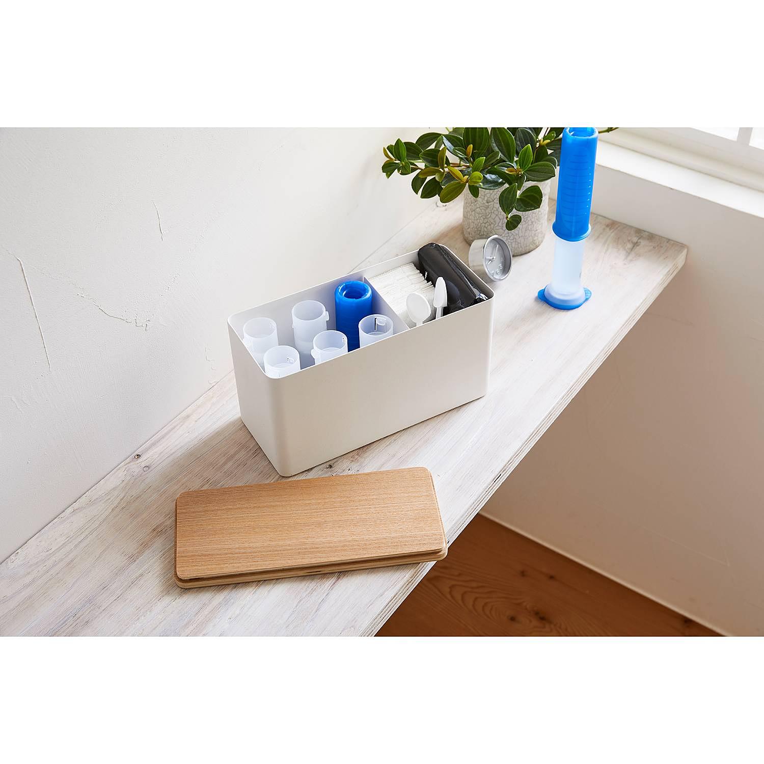 Rin Storage Box Steel Plywood Plate White 4