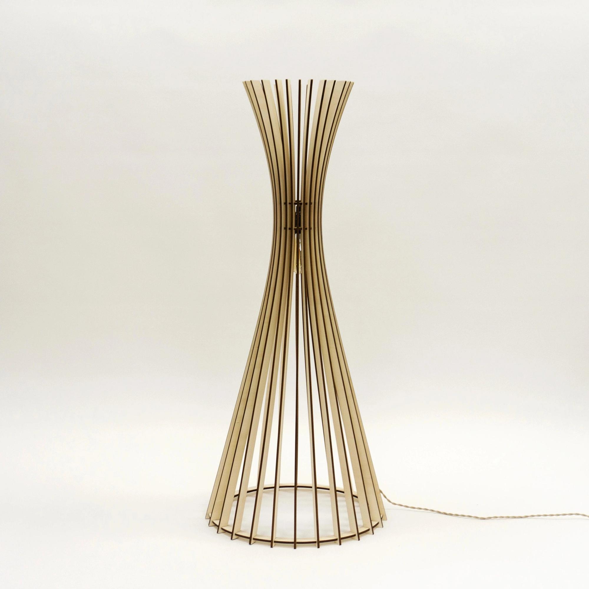 TIPI Stehlampe Holz Weiß 48cm 0