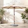 Parasol Sombrilla Solid Eucalyptus Beige 0