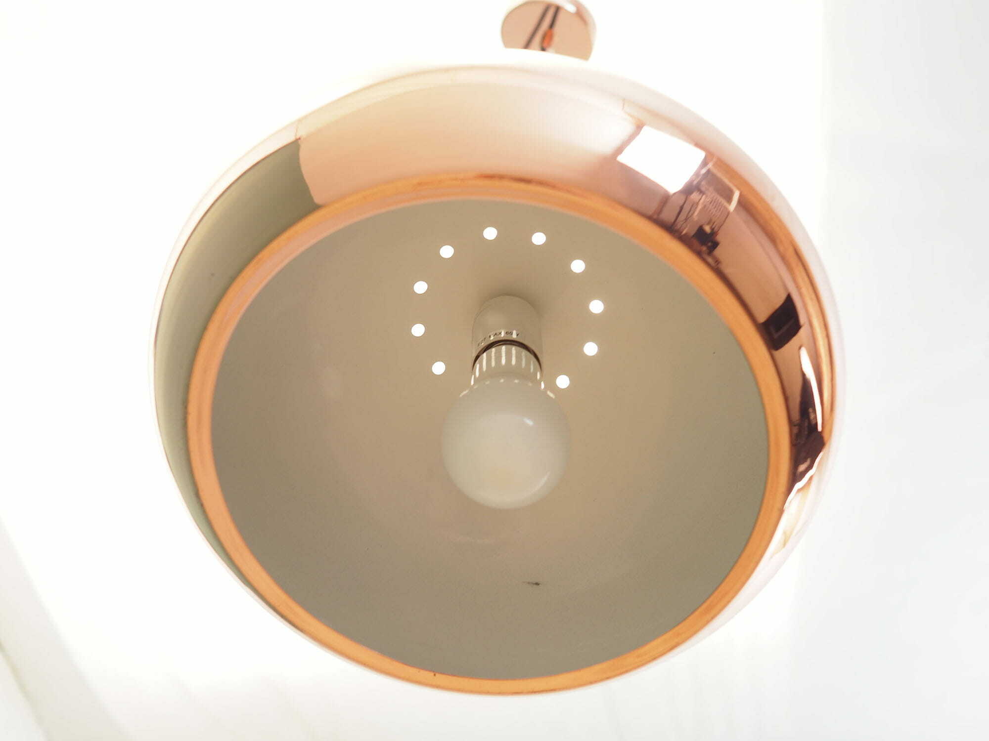 Vintage Pendant Lamp Metal Pink 1990s 4