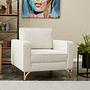 Lima Armchair Cream with gold legs 0