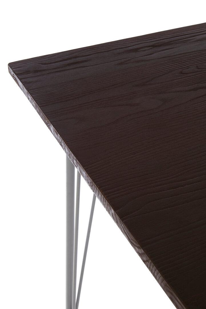 District Side Table Metal Elm Wood 2