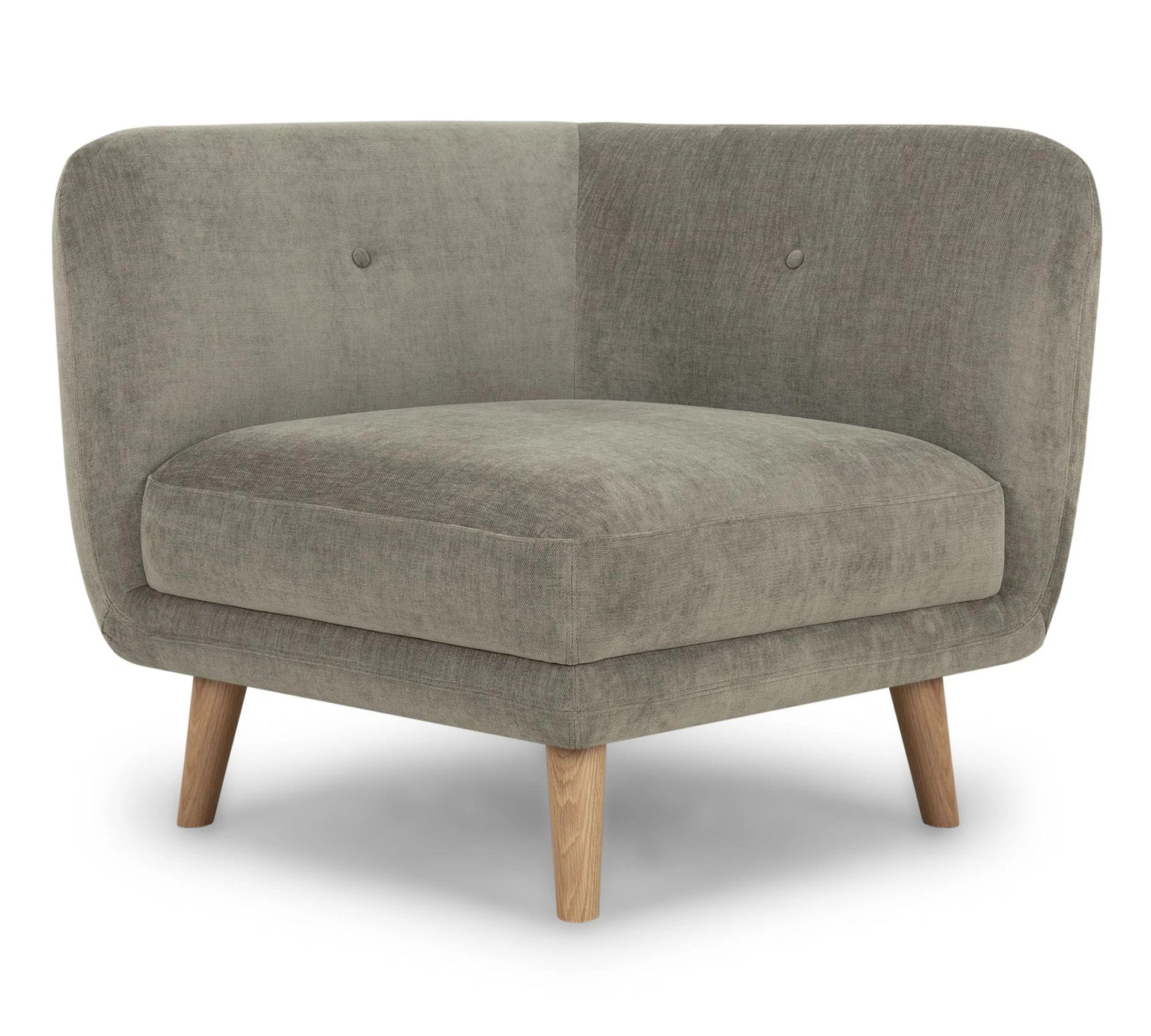 Alfred 1-Sitzer Eckmodul Links Planet Grey Green 4