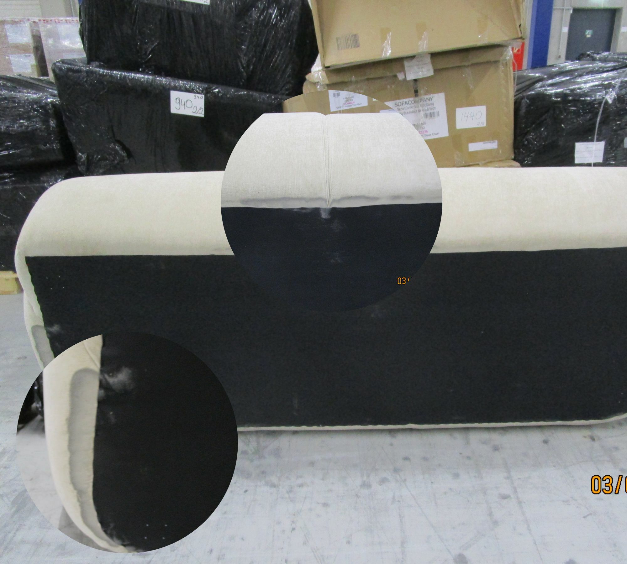 Design-Award-Winning Paula Sofa 3-Sitzer Danny Cream 7