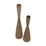 2x Kerzenhalter Holz Naturmaserung Braun 0