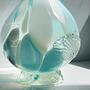 Vintage Vase Murano Glass Blue 1970s 5