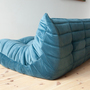 Togo Sofa 3-Sitzer Samt Meerblau 3