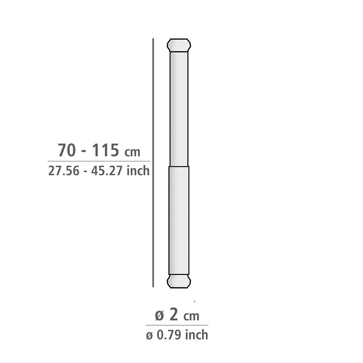 Touws Telescopic Shower Rod Aluminum Silver 4