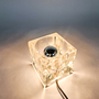 Ice Cube Tischleuchte Glas Transparent 1970er Jahre 3