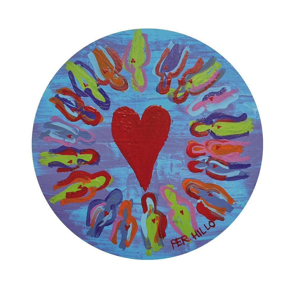  commotion/noise).
    *   Since the artist is Danish, the word is Danish.
    *   The only German word is "Mehrfarbig".

    *   Final Answer: Tummelplanet Per Hillo Multicolore.

    *   Wait, if I look at the prompt "Tummelplanet Per Hillo Mehrfarbig", and I am a translator for a marketplace 1