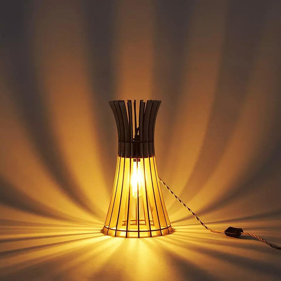 Alesio Tischlampe Holz 20cm 0