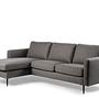 Sofa 3-Sitzer Chaiselongue Links Rechts Woven Grau 7