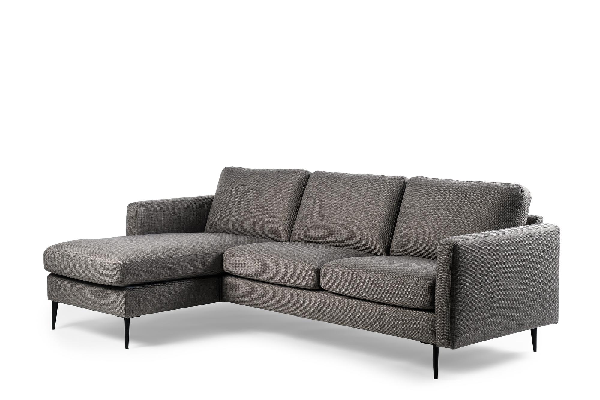 Sofa 3-Sitzer Chaiselongue Links Rechts Woven Grau 7