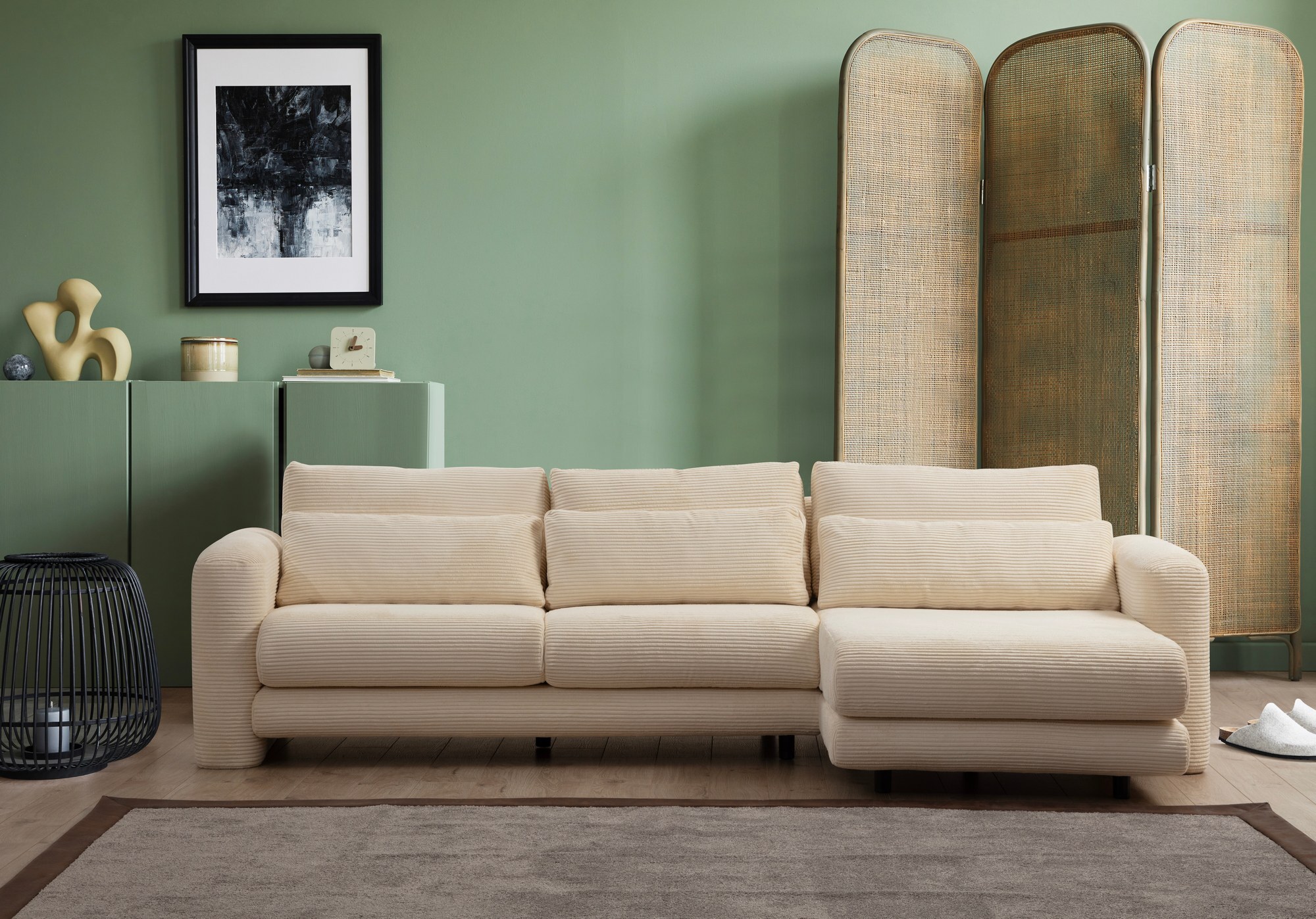 Sofa Récamiere Rechts Creme 0