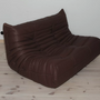 Togo Sofa 2-Sitzer Madras-Leder Braun 7