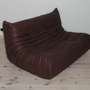 Togo Sofa 2-seater Madras Leather Brown 7
