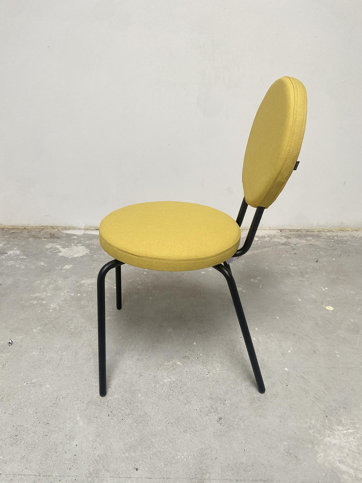 Esszimmerstuhl Textil Gelb 1