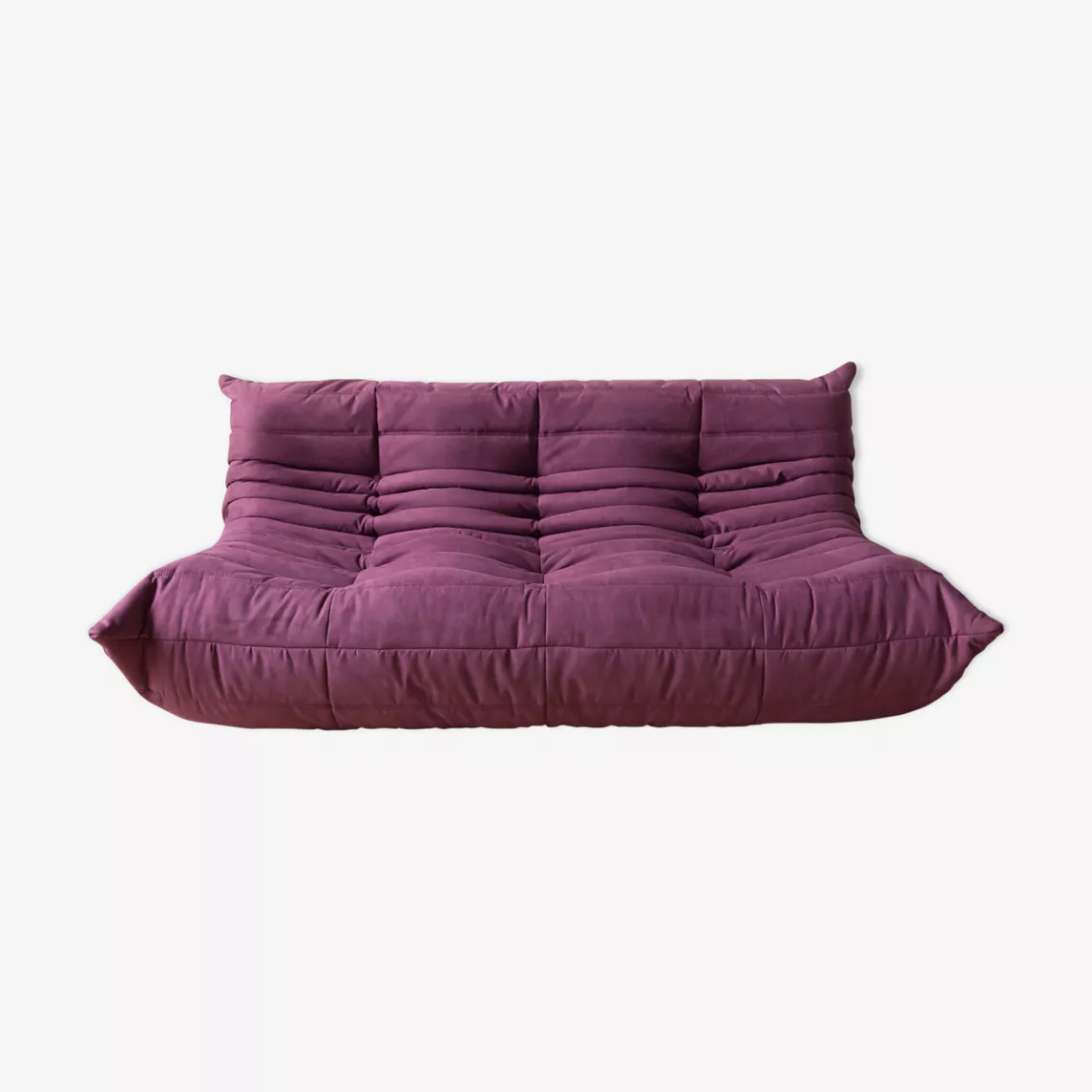 Togo Sofa 3-Sitzer Textil Aubergine 0