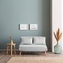 Foldable Sofa Bed 2-seater Grey 3