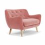 Herman Sofa 2-Sitzer Velour Lux Vintage Rosa 1
