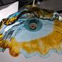 Vintage Pendelleuchte Muranoglas Messing Mehrfarbig 4