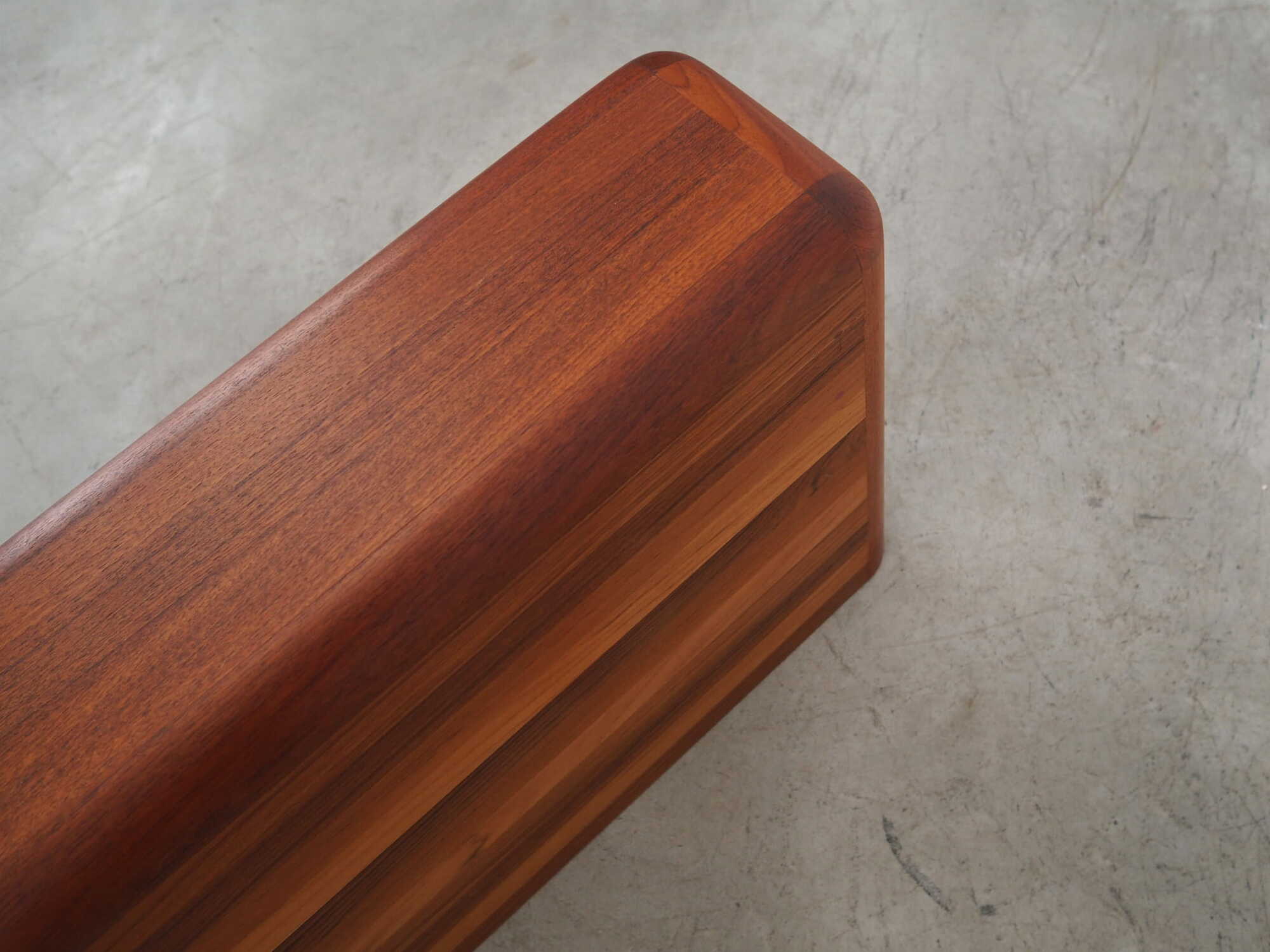 Vintage Newspaper Holder Teak Wood Brown 1970s 7