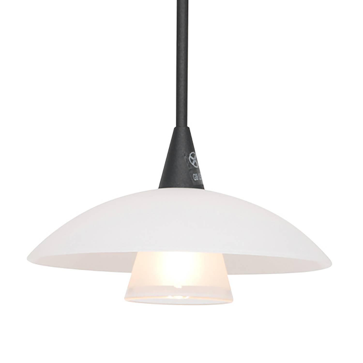 Tallerken IV LED-Pendelleuchte Milchglas Eisen 1-flammig 0